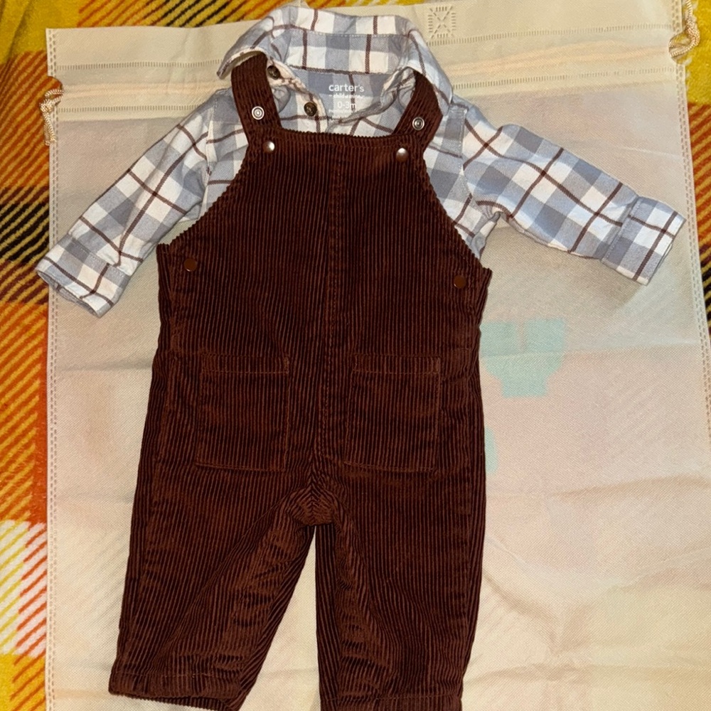 Carter's Brown Corduroy Overalls for Kids